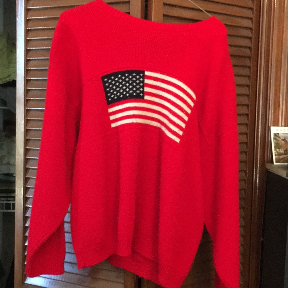 Red patriotic sweater
